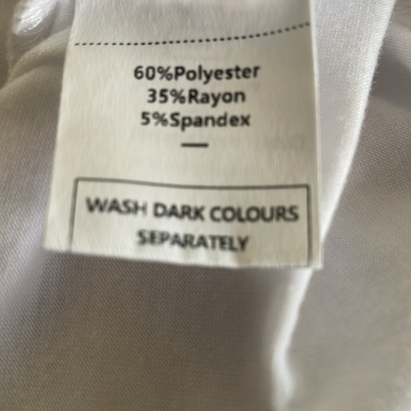 EUC Woman’s Xl Detailed White Short Scoop Neck Short Sleeved Lightweight Top - Picture 6 of 7